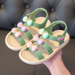 Girls' Summer Soft Bottom Sandals - Green