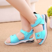 Girls soft bottom princess sandals - Star Blue