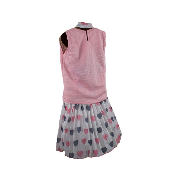 Kids Top and Skirt - Pink and White