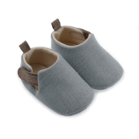 Baby fashion linen shoes -  Light gray