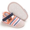 Baby Sandals Soft Sole Foreign Trade National Style - White Orange
