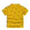 Boys Cotton Half sleeves  Polo T-Shirt Smile Printed - Yellow Color