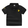 Boys Cotton Polo T-Shirt - Solid Black Color