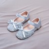 Girls Party Wear Rhinestone Bellies Shoes - Silver Color | at Sonamoni BD