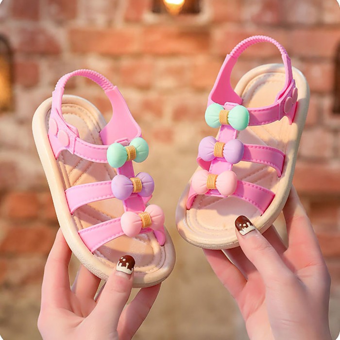 Girls' Summer Soft Bottom Sandals - Pink
