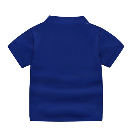 Boys Cotton Solid Half Sleeves Polo T-Shirt - Royal Blue
