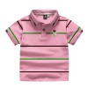 Boys Cotton Half Sleeves Polo T-Shirt - Light Pink