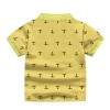 Boys Cotton Anchor Printed Half Sleeves Polo T-Shirt - Light Yellow