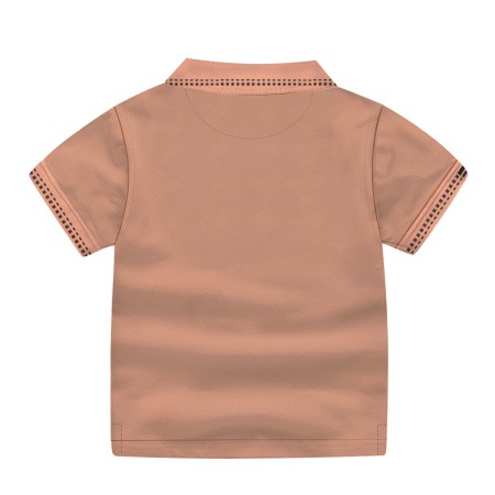 Boys Cotton Half Sleeves Polo T-Shirt - Peach Pink