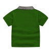 Boys Cotton Solid Half Sleeves Polo T-Shirt - Green