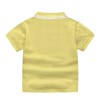 Boys Cotton Solid Half Sleeves Polo T-Shirt - Light Yellow