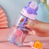 Children's Summer Out Portable Transparent Plastic Straw Cup - Purple Jellyfish