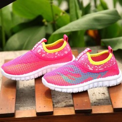 Kids Breathable Mesh Running Sneakers - Pink