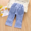 Kids Full Length Jeans Ribbon Applique - Blue | at Sonamoni BD