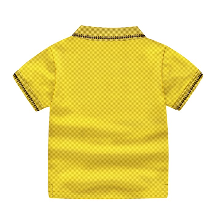 Boys Cotton Half Sleeves Polo T-Shirt - Yellow
