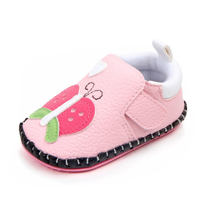 Baby Fashionable Shoes - Peach Pink Butterfly