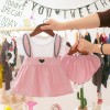 Baby Short Length Bunny Frock with Bloomer - Pink