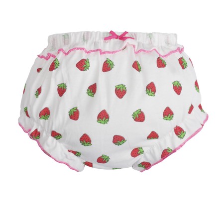 Girls Summer shorts pants - Red Strawberry Print