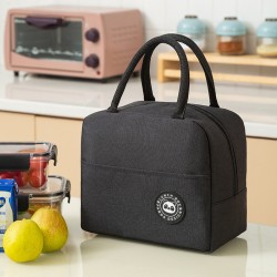 Insulated Lunch Bag with Inner Foil Cover - Ionic black