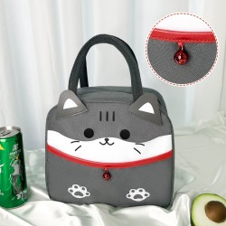 Insulated Lunch Box Bag With Aluminium Foil Insulation - Gray bell puppy