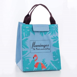 Premium Hydrocarbon Lunch Bag with Inner Foil Cover - Green Fiery Bird Canvas