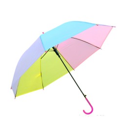 Auto Open Long-handled Rainbow Umbrella - Purple
