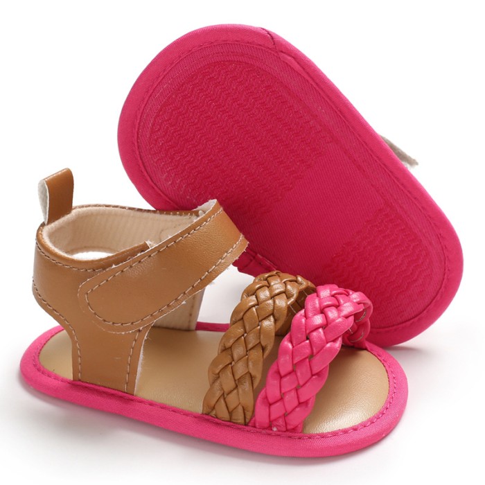 Baby Fashionable Soft Sandals - Brown Pink | at Sonamoni BD