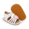 Baby Party Wear Non-Slip Sandals Floral Applique - White | at Sonamoni BD