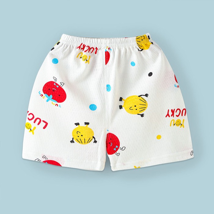 Baby Premium Quality Shorts Tomato Print - White Color | at Sonamoni BD