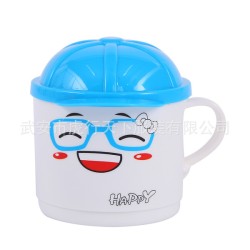 Cartoon Printed Multi-purpose Mug with Lid 200 ml - Blue