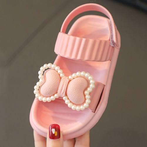 Girls Non-slip butterfly Soft  Sandals - Light Pink | at Sonamoni BD