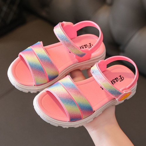 Girls Non-slip Soft  beach Fashionable Sandals - Pink | at Sonamoni BD