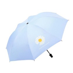 Automatic Open Close Three Folding UV Umbrella - Sky Blue