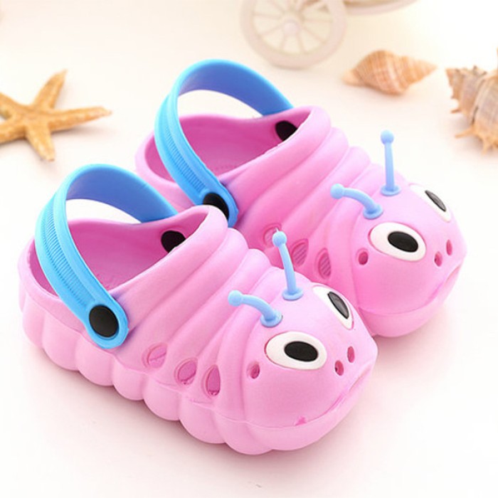 Pink Caterpillar Flip Flops Sandals | Size 18 to 29