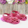 Girls Sandal Flower Applique - Pink