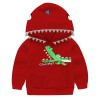 Baby Crocodile Printed Hoodie- Red Color | at Sonamoni BD