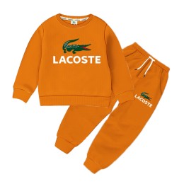 Baby Crocodile Printed Full Sleeve Sweat Shirt and Trouser Set-Yellow Color