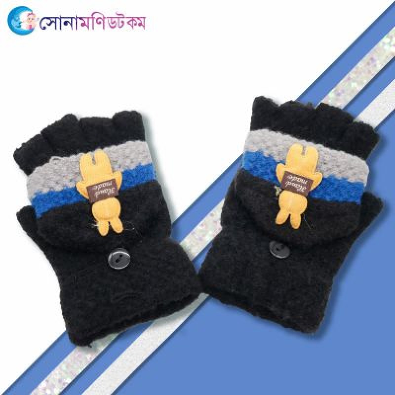 Kids Woolen Gloves-Black | Caps, Gloves & Mittens | BOY FASHION at Sonamoni.com
