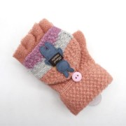 Kids Woolen Gloves-Pink