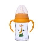 180ML-Baby-Glass-Feeding-Bottle-Baby-Care-Nursing-Glass-Feeder-Cup-Yellow-Giraffe-1