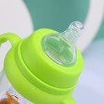 180ML-Baby-Glass-Feeding-Bottle-With-Handle-Green-Giraffe-Glass-Feeder-for-Babies-5