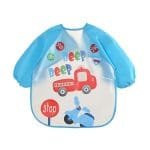 Silicon-Waterproof-Bib-for-Children-Red-Car-Beep