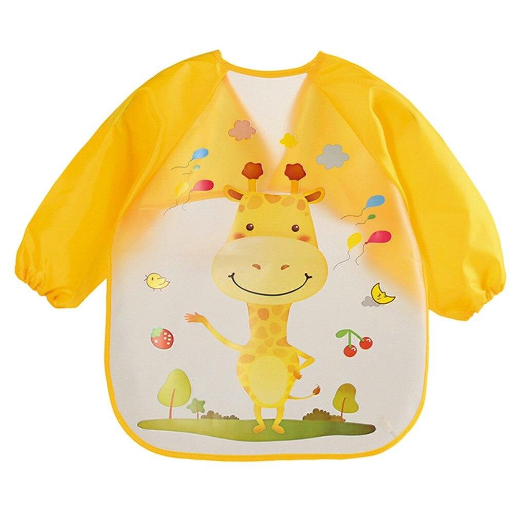 Silicon-Waterproof-Bib-for-Children-Yellow-Giraffe-Print