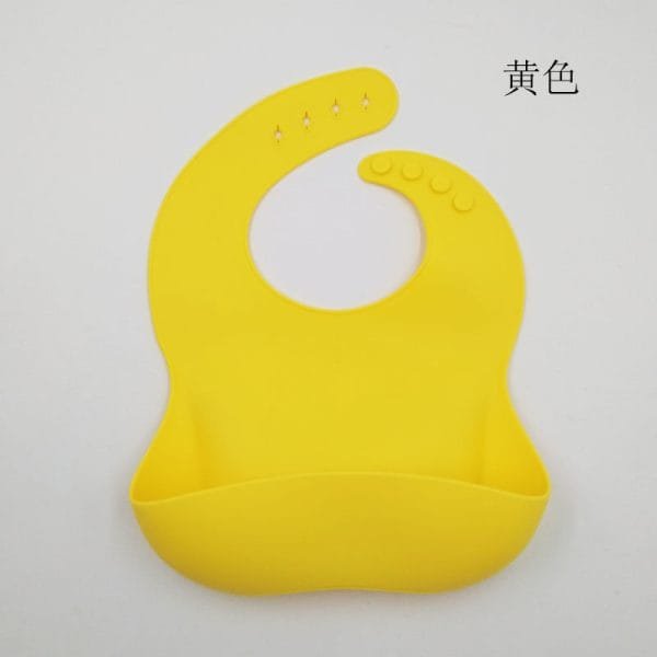 High-Quality-Waterproof-Baby-Feeding-Bibs-With-Catcher-Pocket-China-Yellow-Color