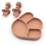 Morandi-s-Strap-Suction-Plates-With-Spoon-Set-High-Grade-Suction-Brick-Red-Color-More-Thikness