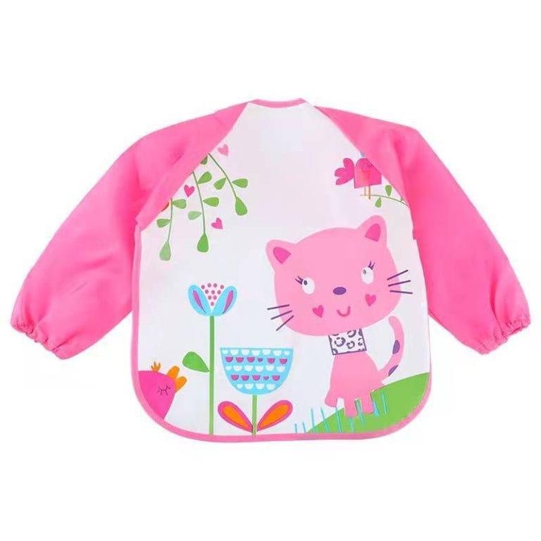 Silicon-Waterproof-Bib-for-Children-Pink-Cat
