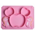 Super-Designed-Silicone-Dinner-Plate-Pink-Color