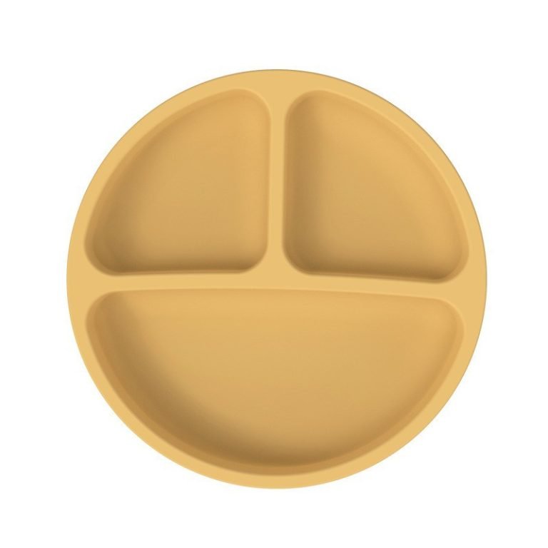 Suction-Dinner-Plate-Ultimate-Grip-for-Mess-Free-Khaki-Color