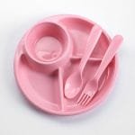 children-s-dinner-plate-tableware-practice-level-pink-color