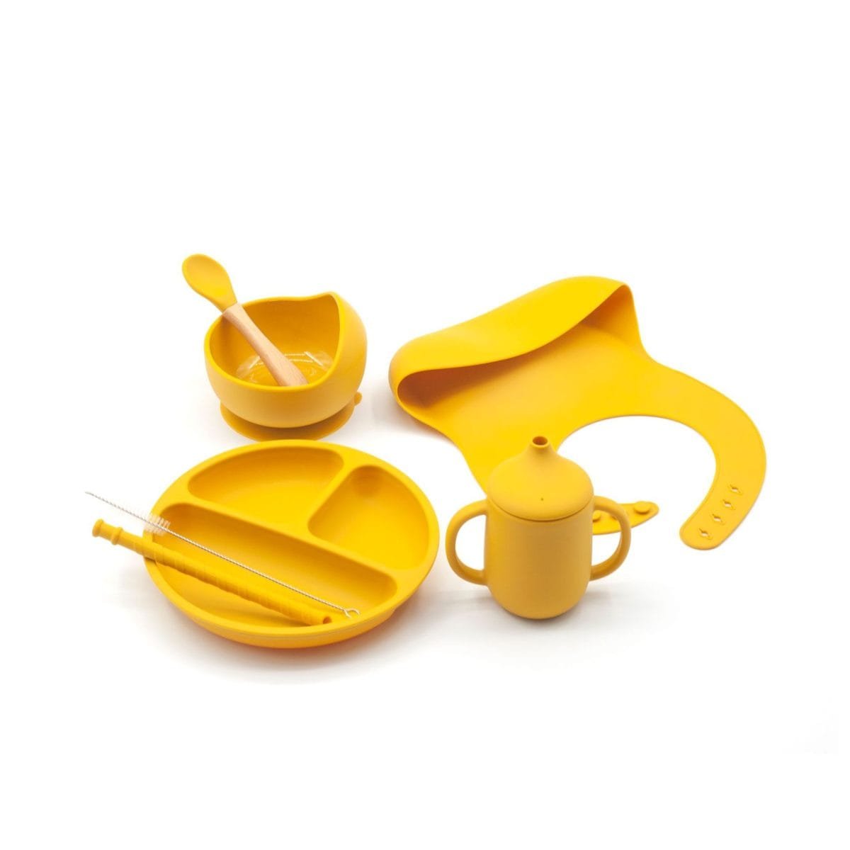 silicone-baby-feeding-set-7-pcs-set-ginger-color